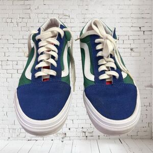 Vans Yacht Club Skate Sneakers Blue & Green Suede W 7
